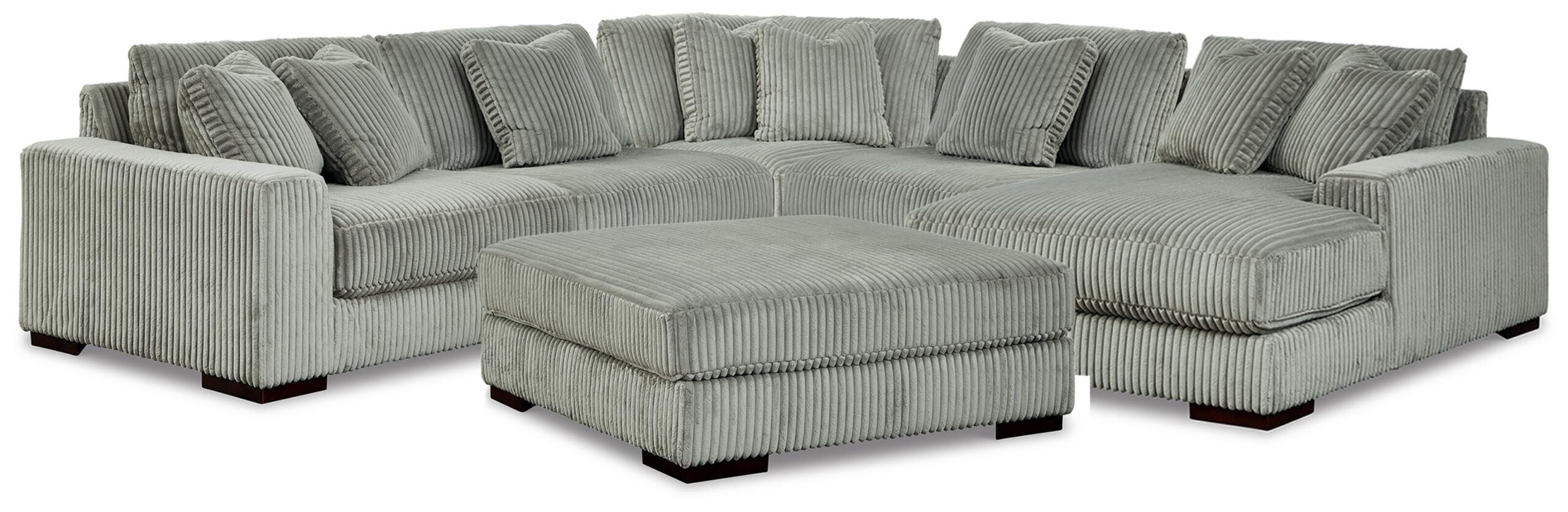 380f69179a8f0f7c25e6c0865d2d6a02 Lindyn 5-Piece Sectional and Ottoman - Image 1