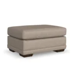 Jewel Fabric & Leather Ottoman