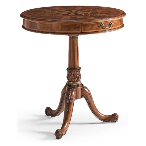 oyster veneer lamp table