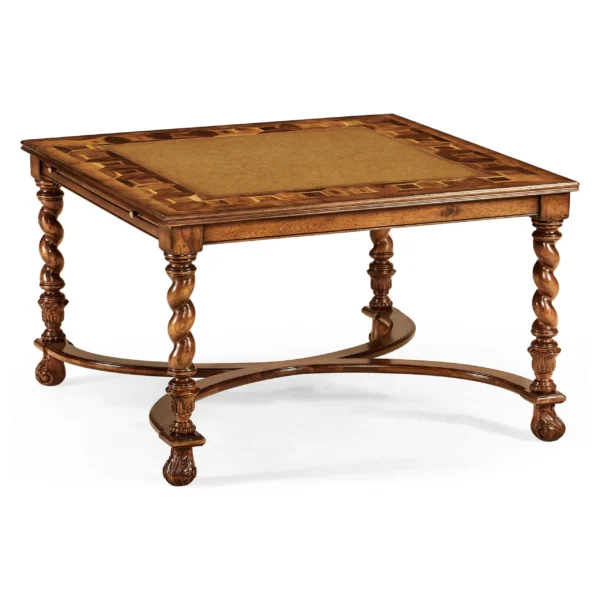square oyster coffee table with slides