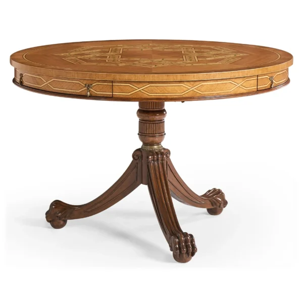 ball & claw centre table (satinwood)