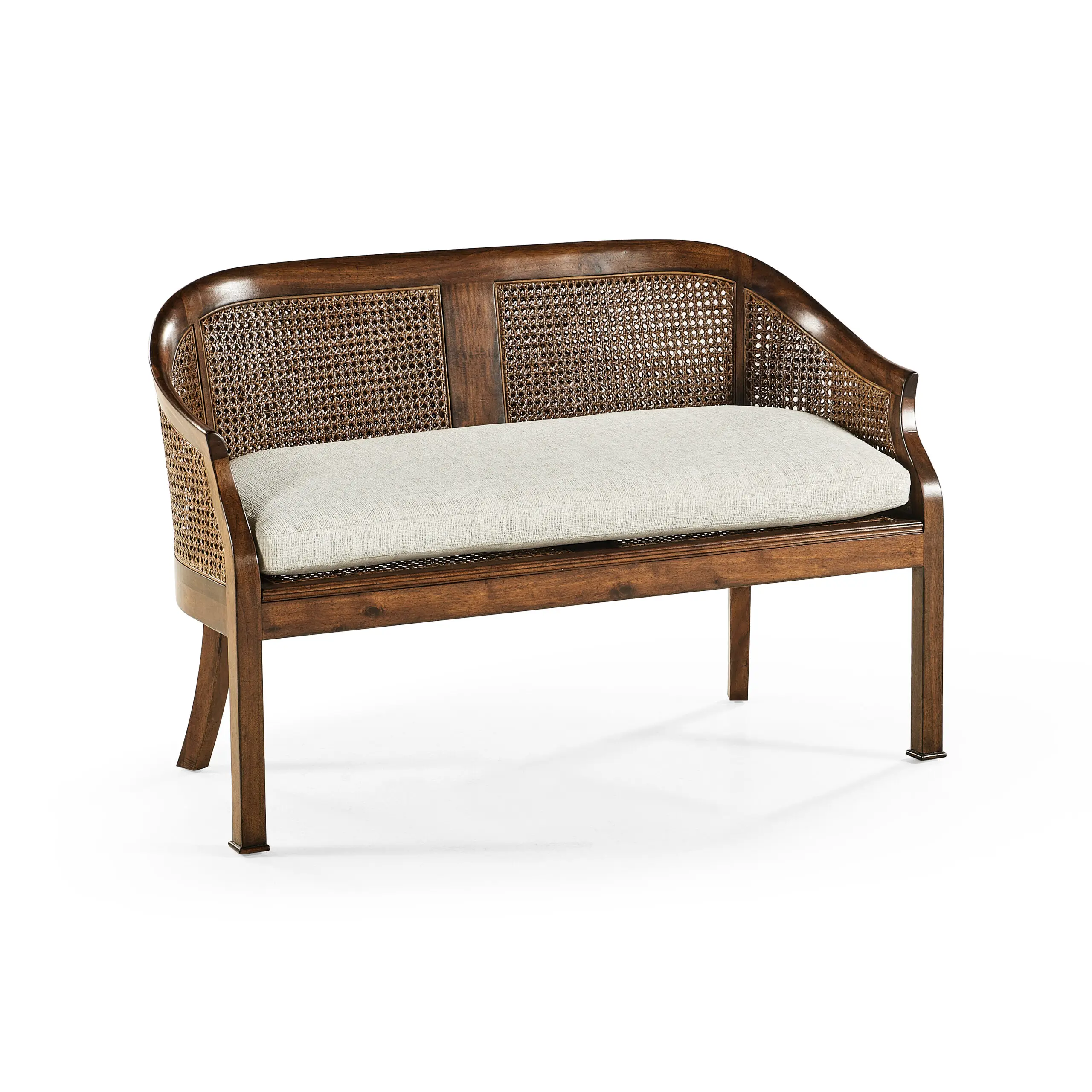walnut 2 seater salon settee cane back walnut 2 seater salon settee cane back