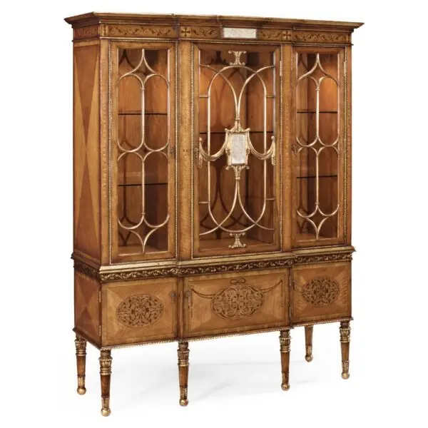 satinwood display cabinet