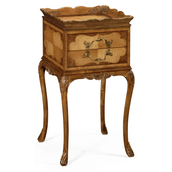 satinwood tray lamp table