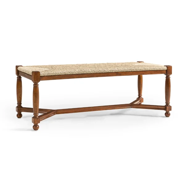 two seat stool with rushed seat