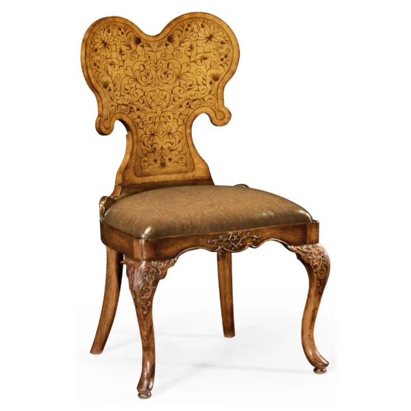 seaweed marquetry side chair