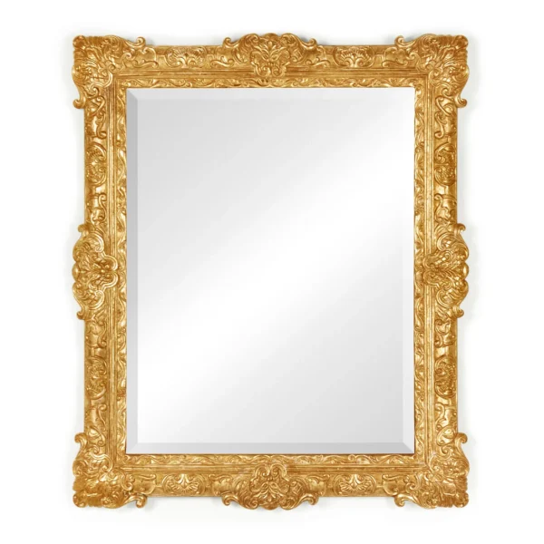 french 19th century style bright gilded mirror