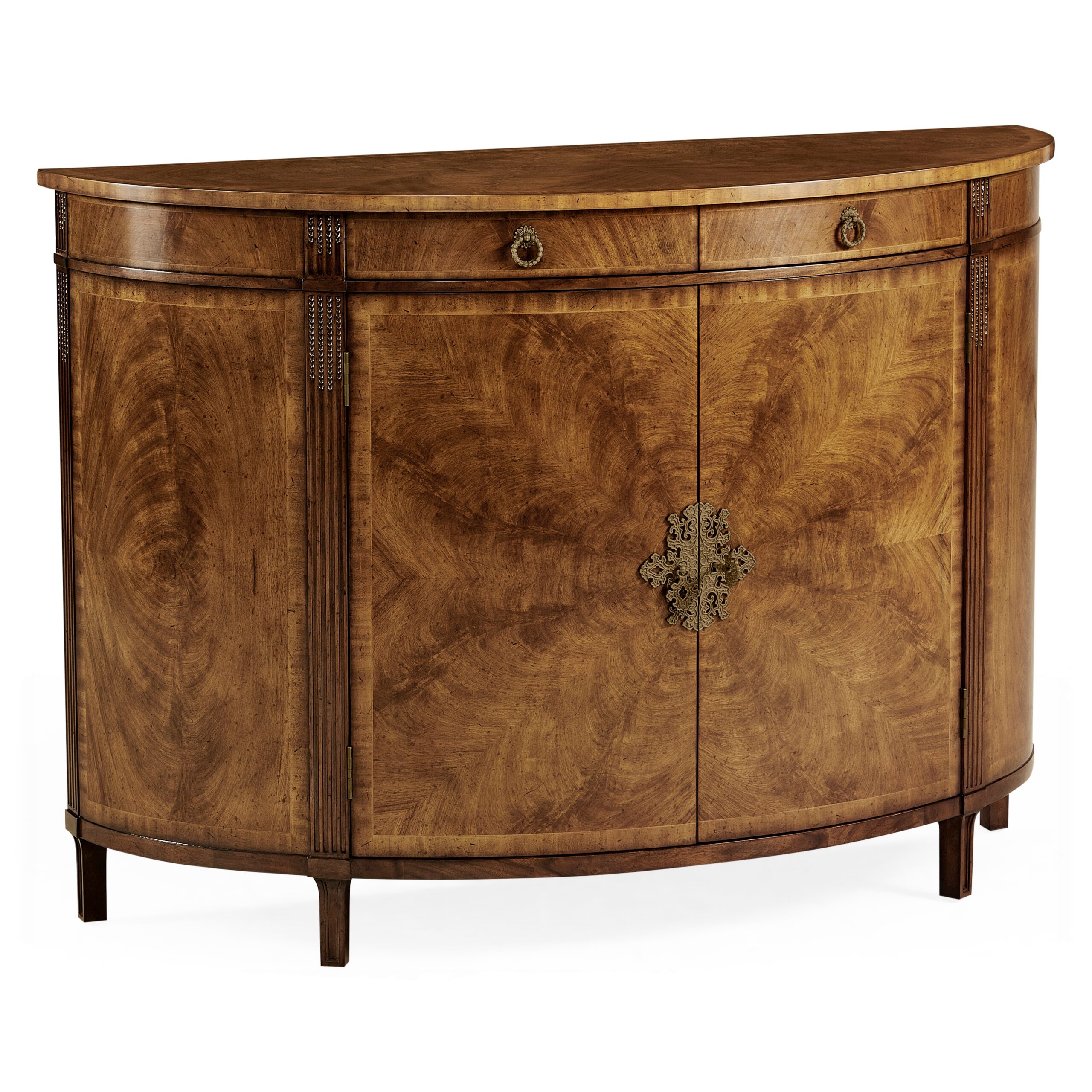 crotch walnut demilune sideboard crotch walnut demilune sideboard