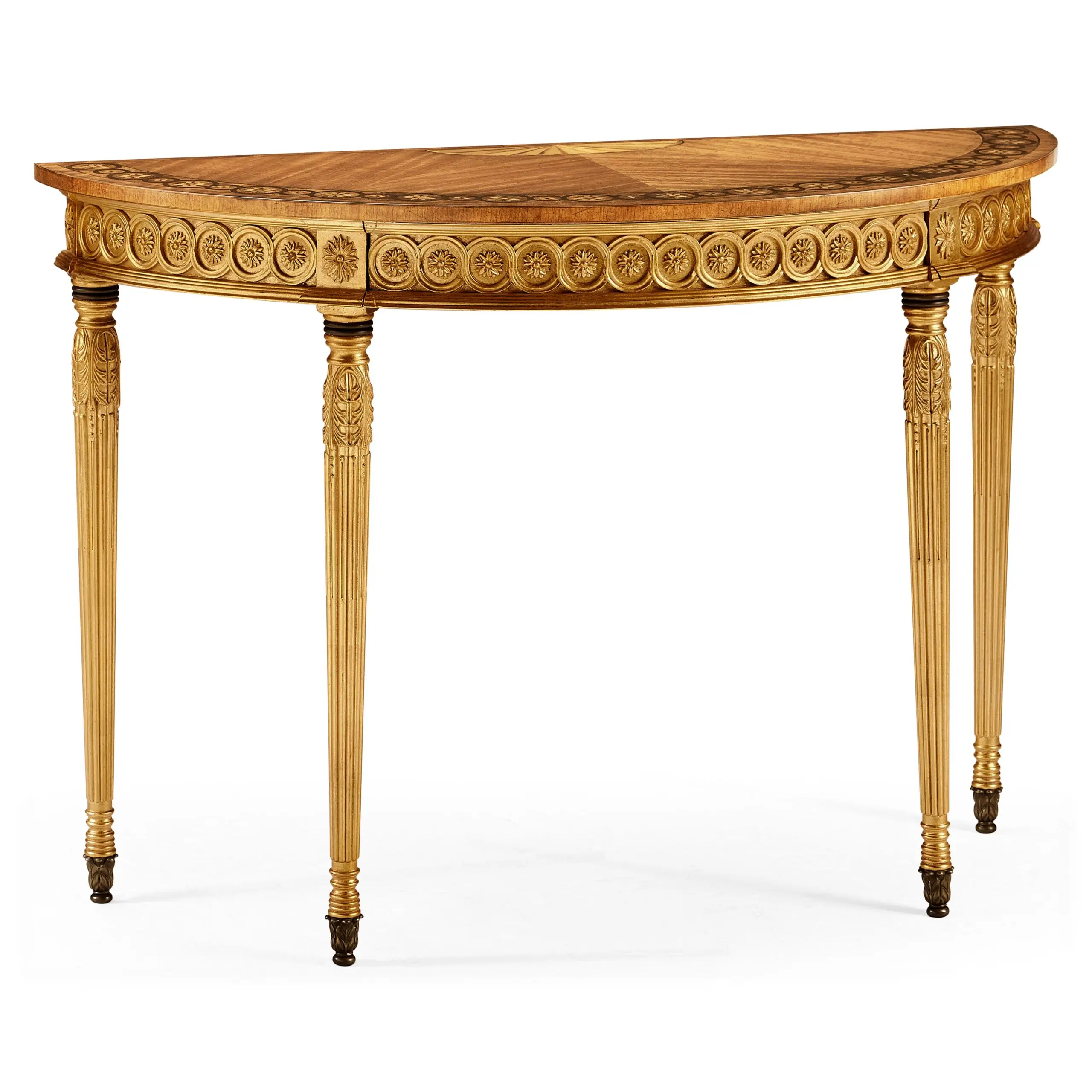 gilded demilune console gilded demilune console