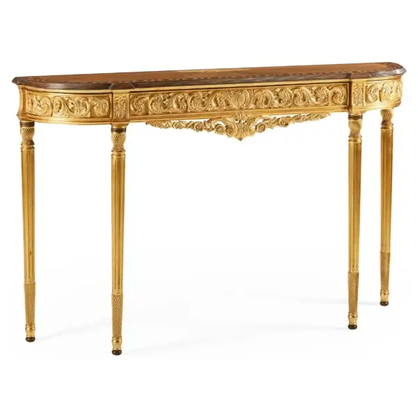 louis iv style narrow gilded console