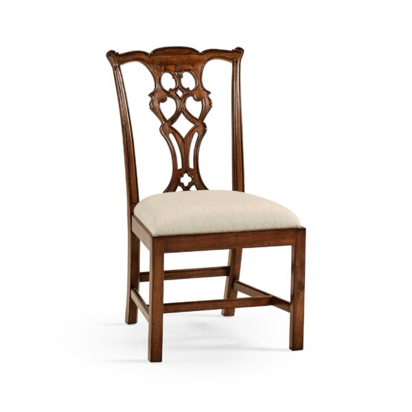 buckingham chippendale antique mahogany side chair