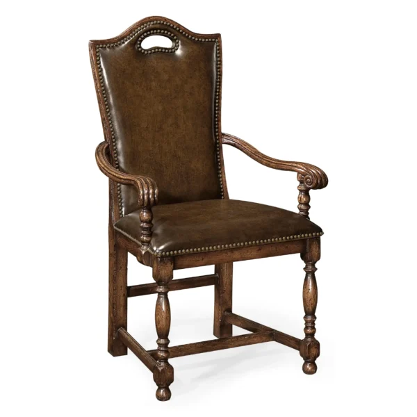 traditional high back arm chair