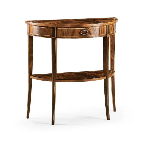 boxwood stringing demilune console