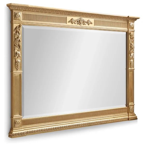 empire style gilded overmantle mirror