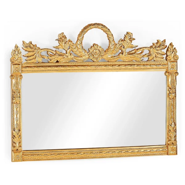 empire style overmantle mirror circular wreath