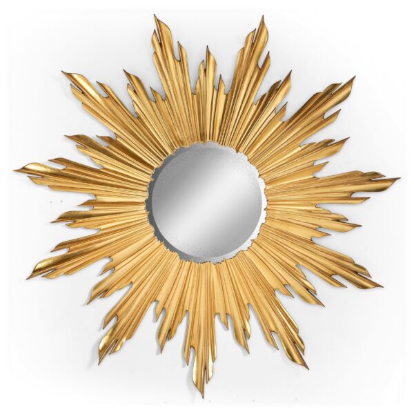 small gilded sunburst mirror