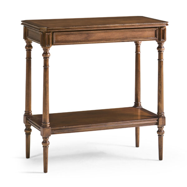 country living style walnut side table