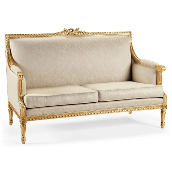 gold leaf two seater sofa