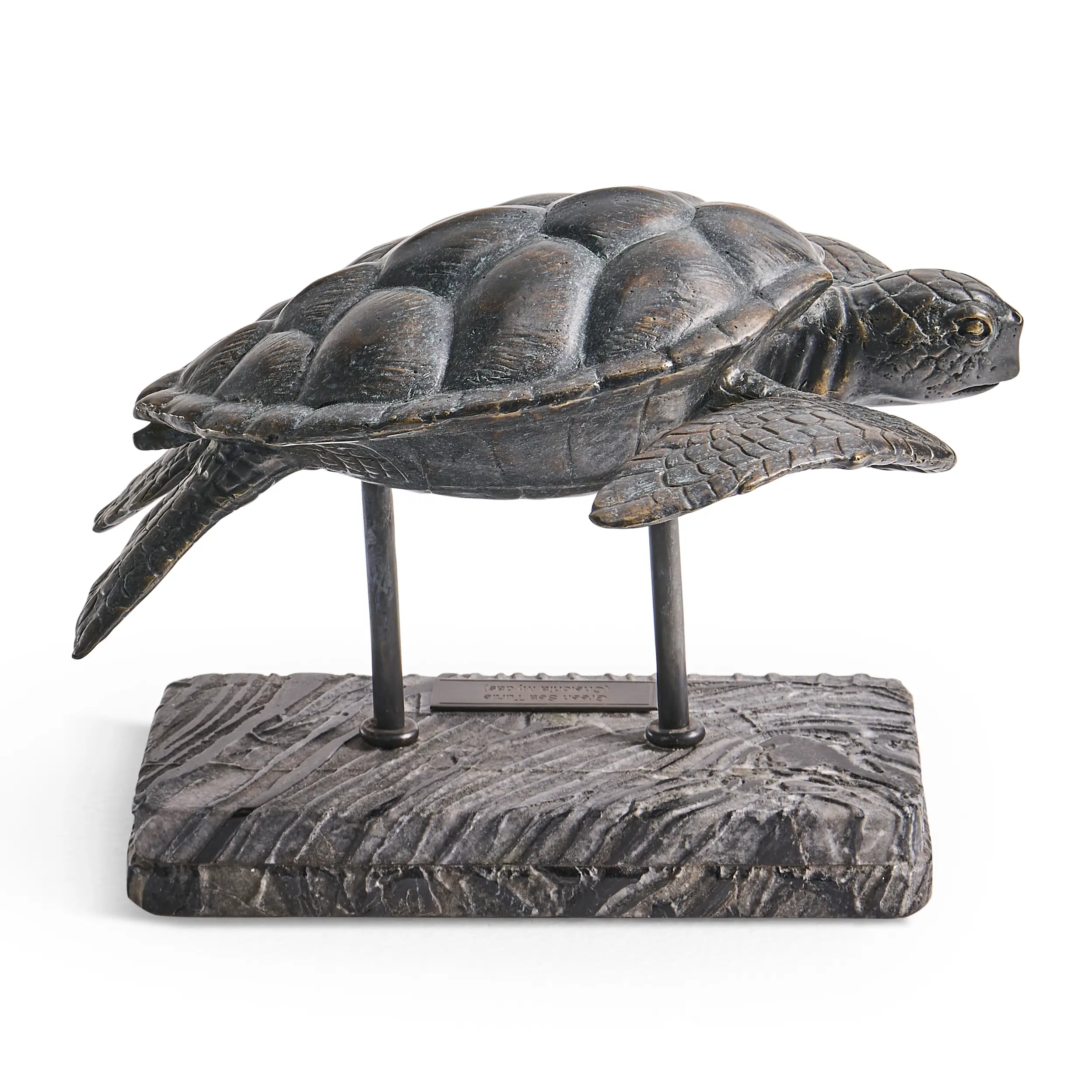 sea tortoise bronze statue with marble base sea tortoise bronze statue with marble base