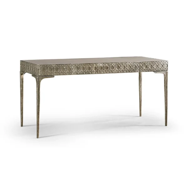 cnoidal cane carved metal desk