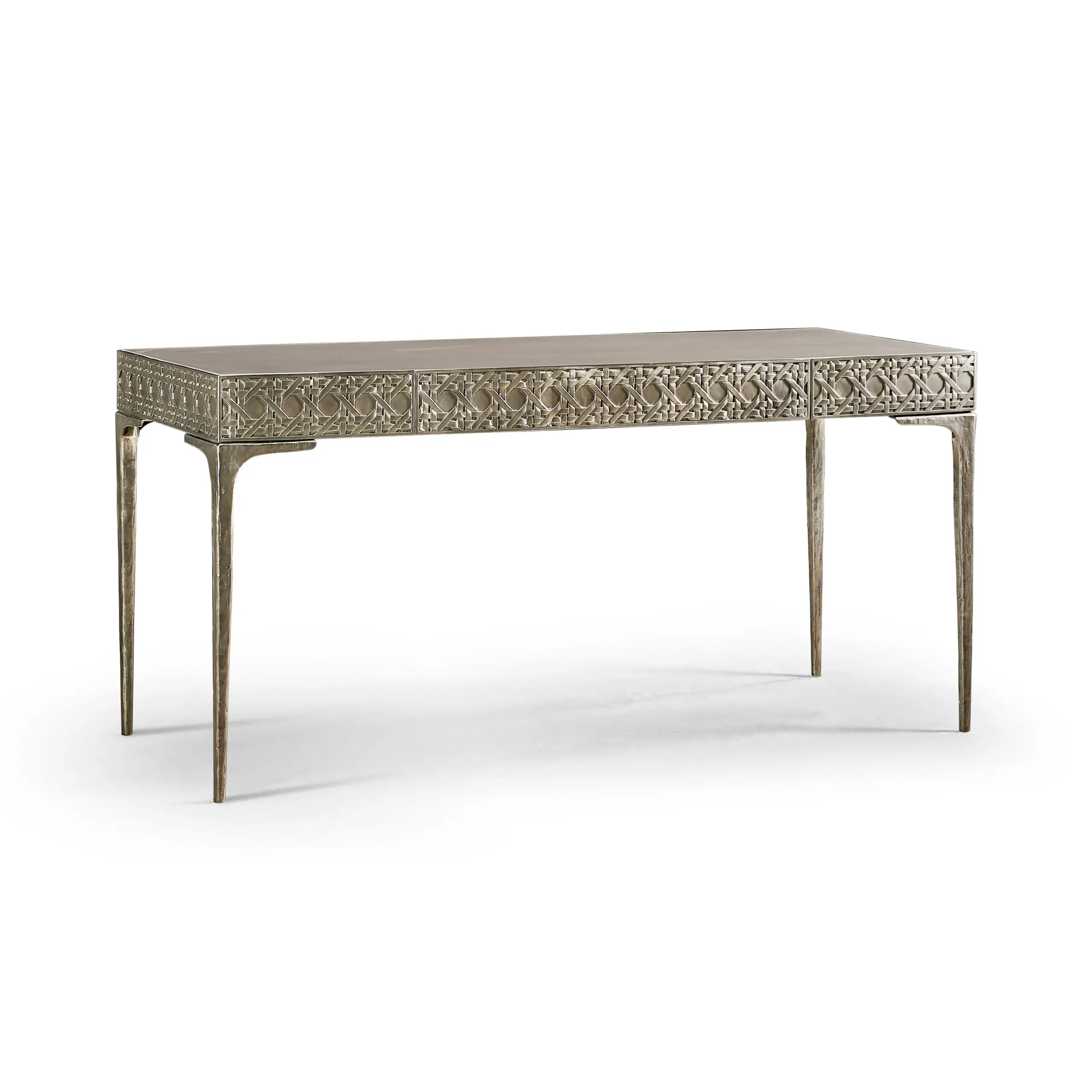 cnoidal cane carved metal desk cnoidal cane carved metal desk