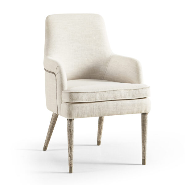 shoal linen & grasscloth host chair