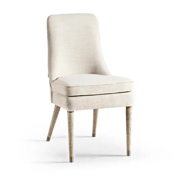 shoal linen & grasscloth side chair