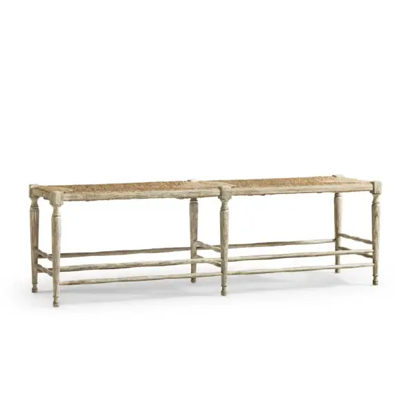 bodiam grey oak bench