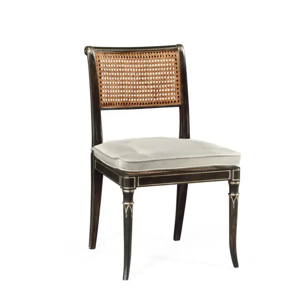 linden charcoal wash dining side chair