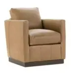 Alba Leather Swivel Chair - Image 2