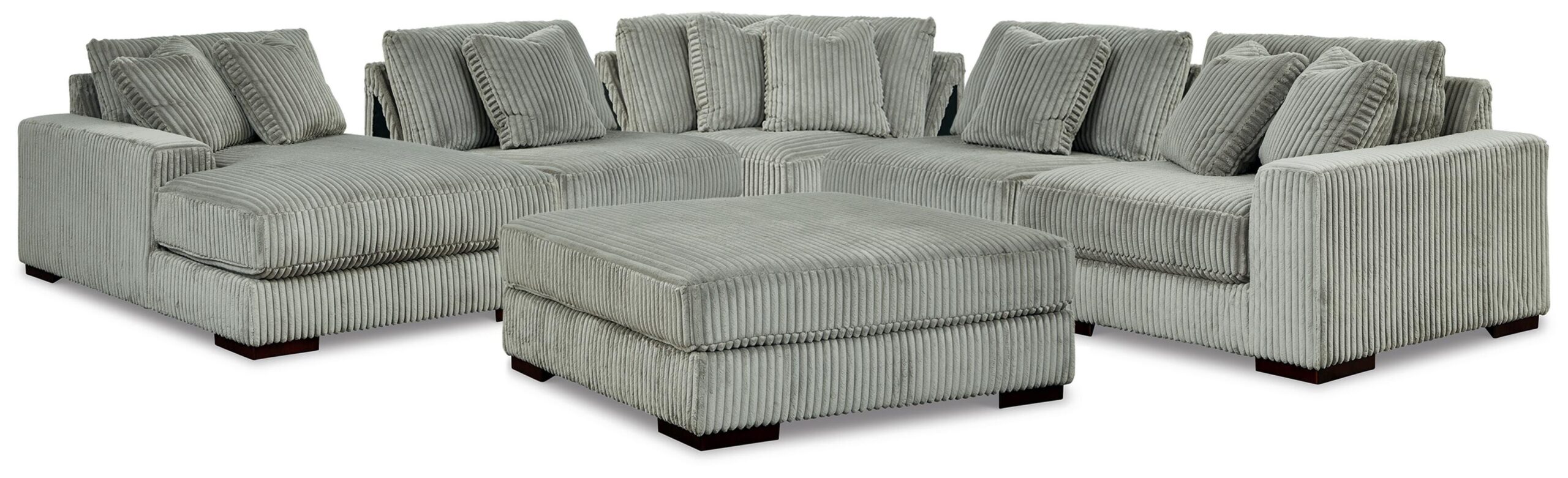8ca9ce0538a9ffc939e71d737b9f380e Lindyn 5-Piece Sectional and Ottoman - Image 1