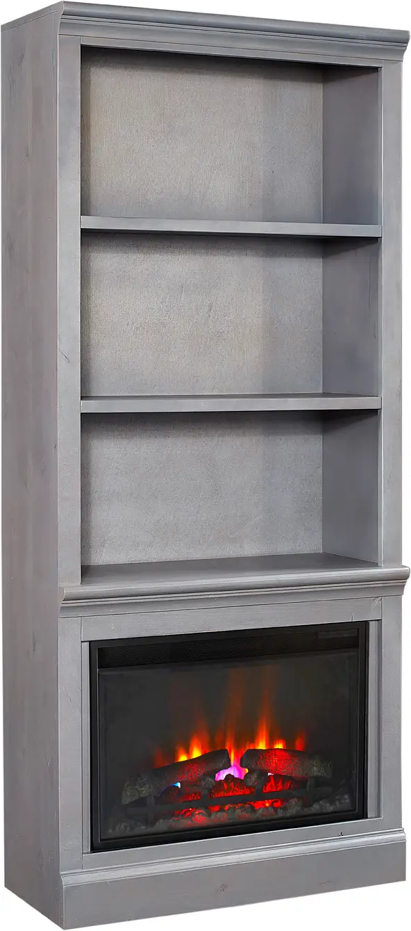 94f83e564682888201132dcea800b041 Churchill 74" Fireplace Display Case DR3472F12-GRY - Image 1