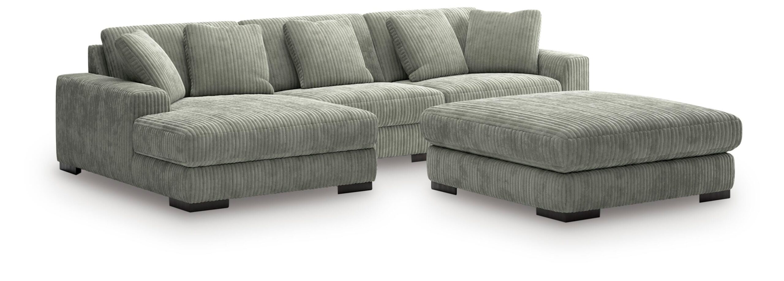 96eb9fdd0d04eb8336d0247d6f25464e Lindyn 3-Piece Sectional with Ottoman - Image 1