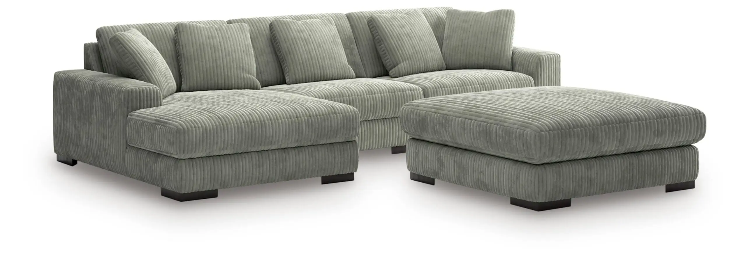 96eb9fdd0d04eb8336d0247d6f25464e Lindyn 3-Piece Sectional with Ottoman - Image 1
