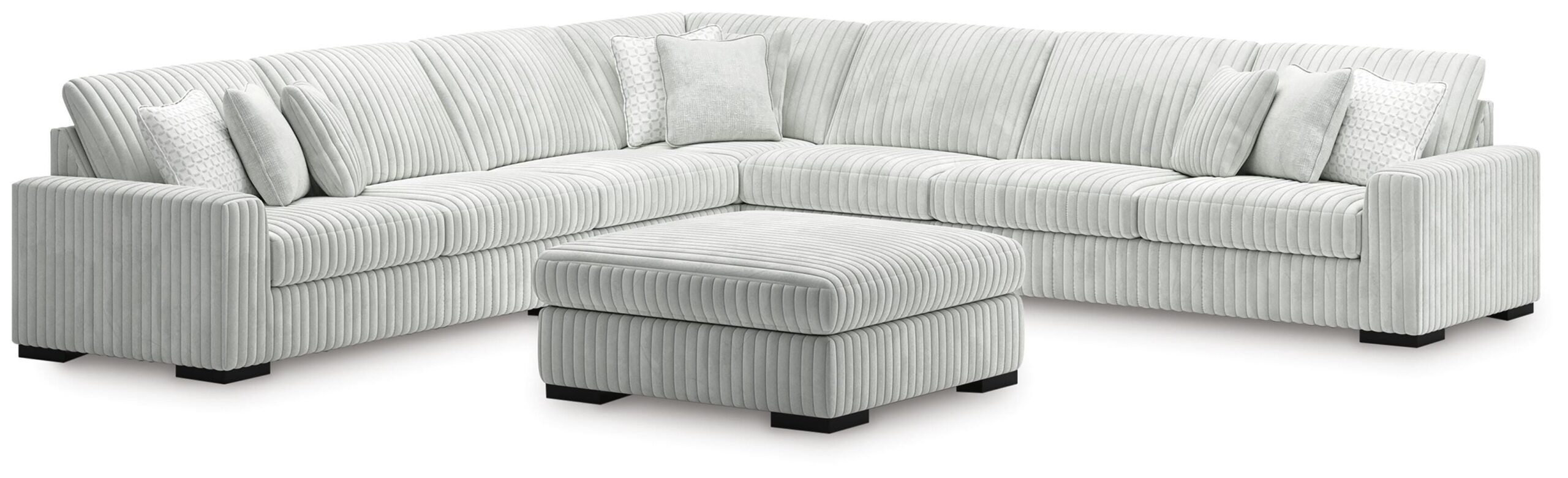 9daf1ca31b2be2792e452086e33f80f0 Stupendous 5-Piece Sectional and Ottoman - Image 1
