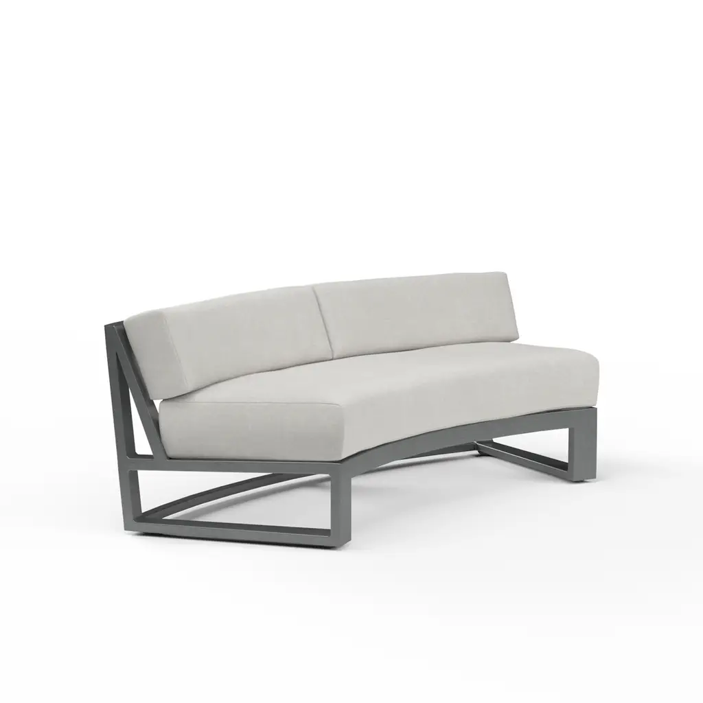 a9c13feb9b61a80f50a2d5591624a436 Redondo Curved Sofa in Cast Silver, No Welt - Image 1