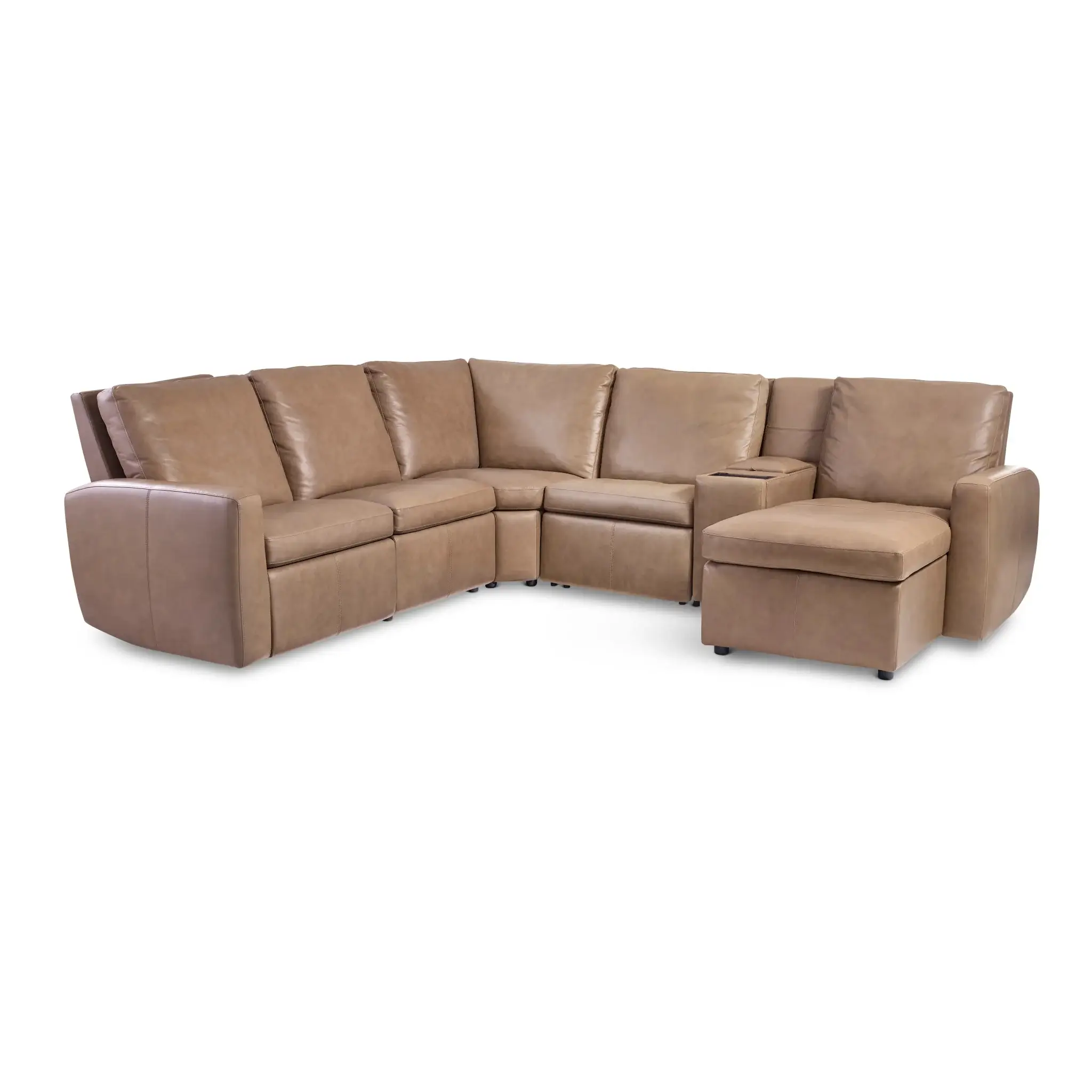 aa4ad2149c036db0091f3a07fcf45e58 Aria Fawn Leather Power Reclining Sectional - Image 1