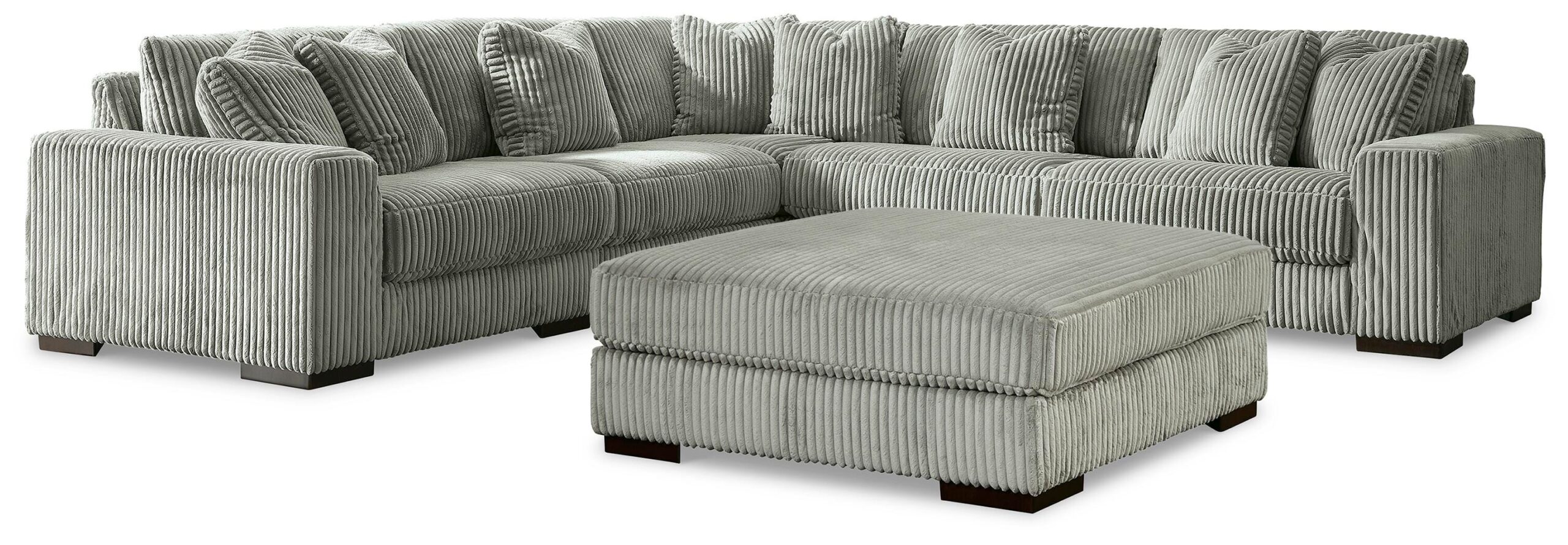 aaf207605cb74ad7c9b36dcb586b934a Lindyn 5-Piece Sectional and Ottoman - Image 1