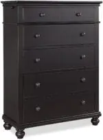 Oxford 5 Drawer Chest I07-456-BLK-1