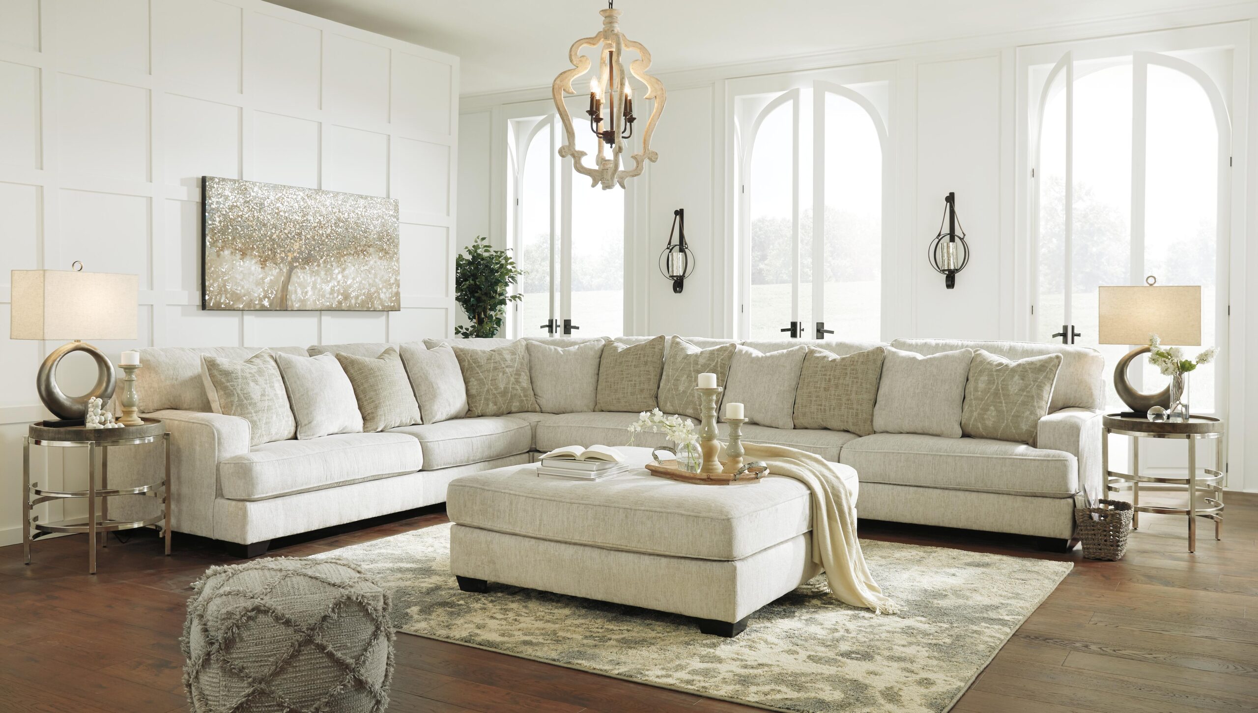 b92cb79ec4bec8b98a71b5b5c1ce602b Rawcliffe 4-Piece Sectional with Ottoman - Image 1