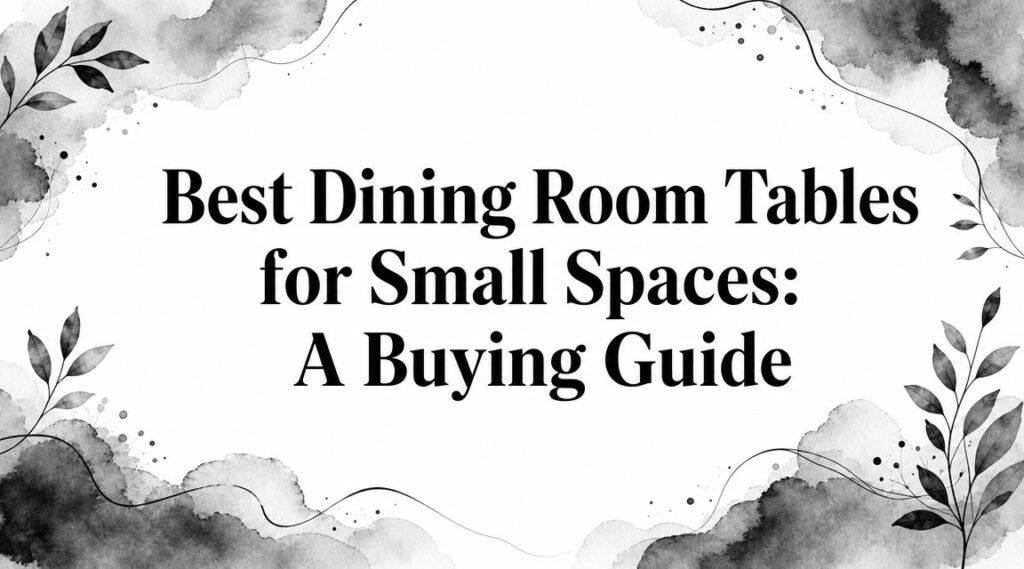 Dining room tables for small spaces buying guide banner.