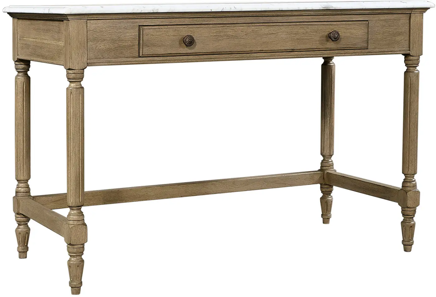 cbe57c480e3108655820fd2373d89da3 Provence Writing Desk W/ Marble Top - Image 1