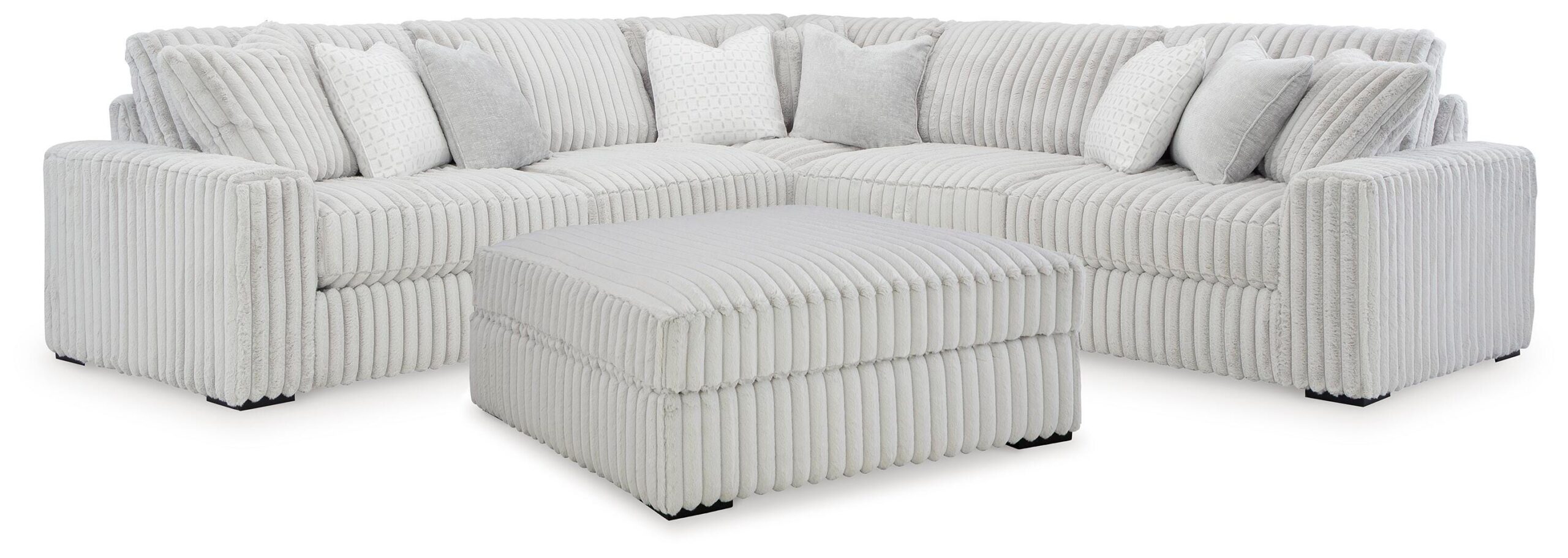 df3615e1ec905db31ce77c47fbe3e65b Stupendous 3-Piece Sectional and Ottoman - Image 1