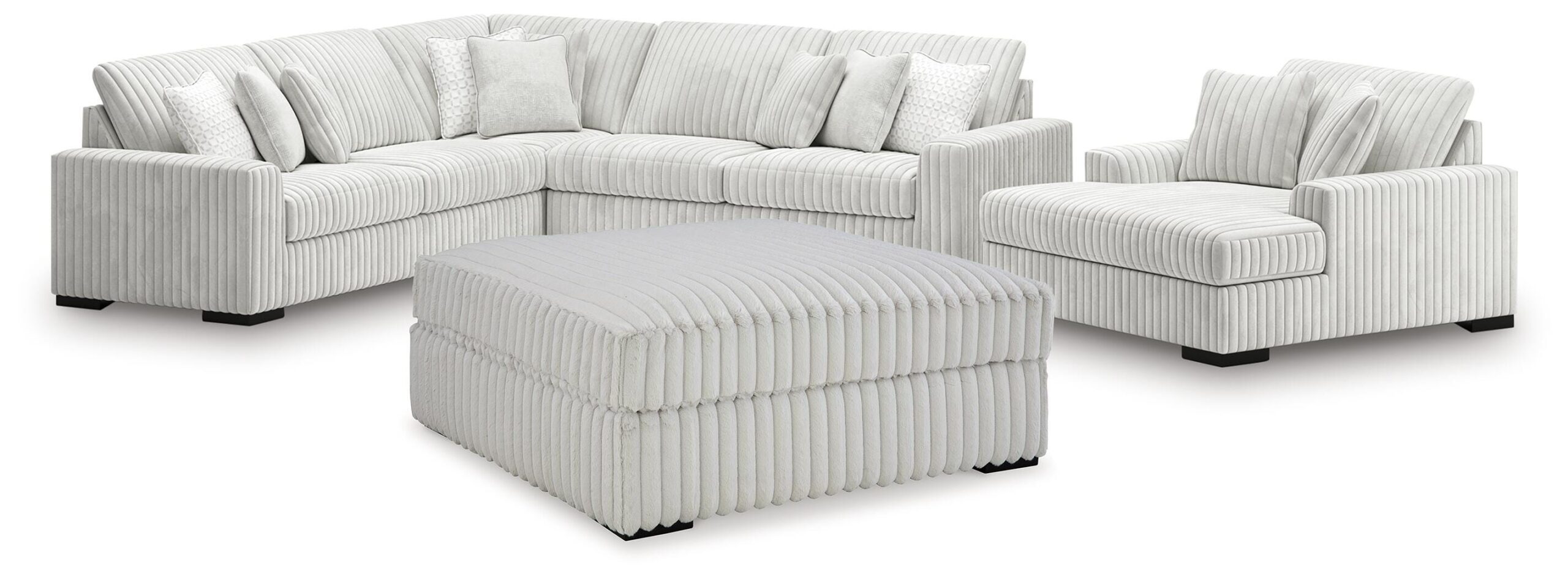 f0f92d37fa90146157c5fed22c99fc3a Stupendous 4-Piece Sectionals and Ottoman - Image 1