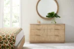 vorticity oval rattan mirror