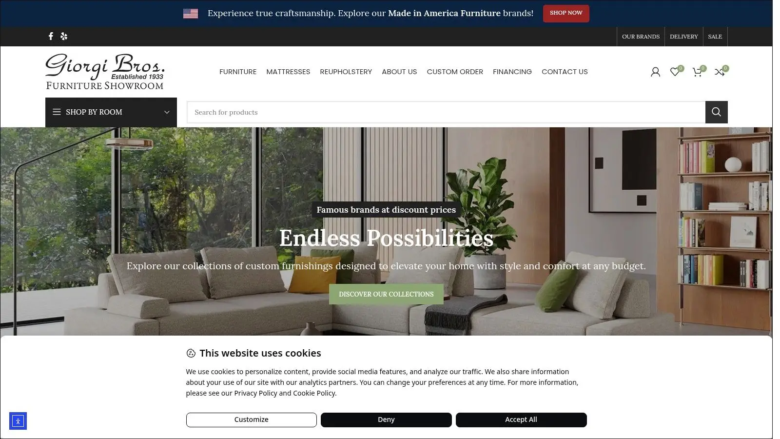 Screenshot from https://www.giorgibros.com