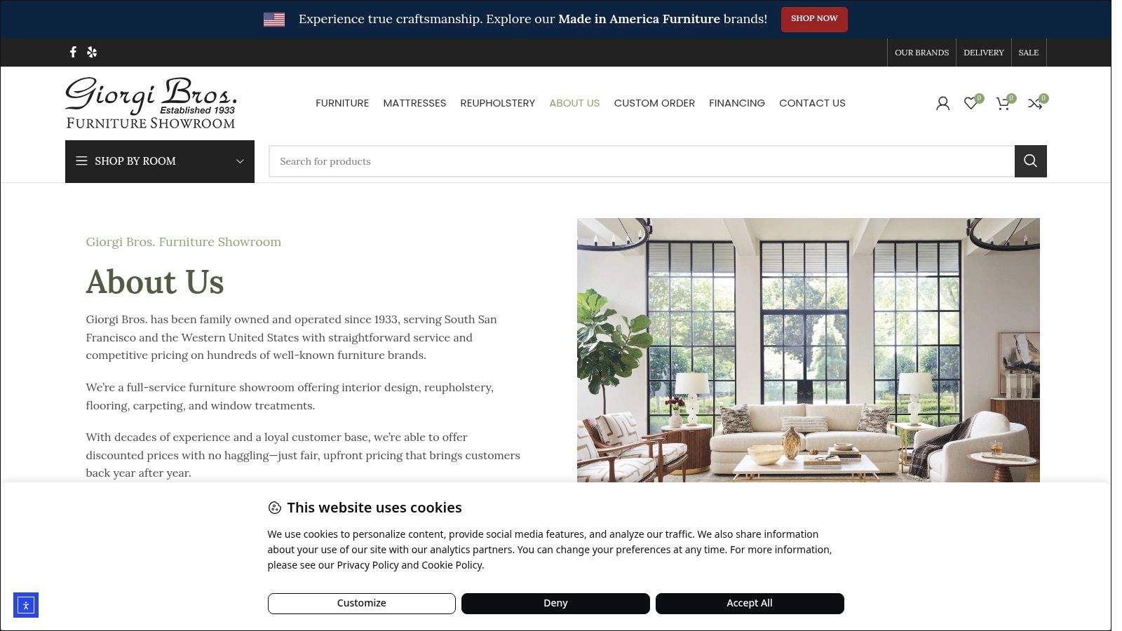 Screenshot from https://www.giorgibros.com/about-us/