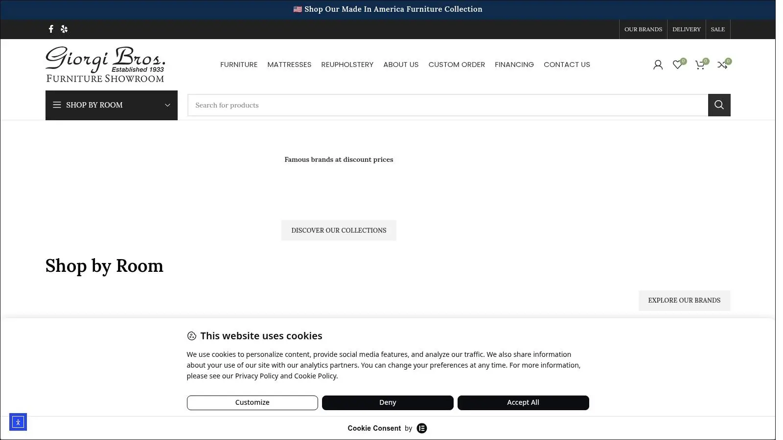 Screenshot from https://www.giorgibros.com