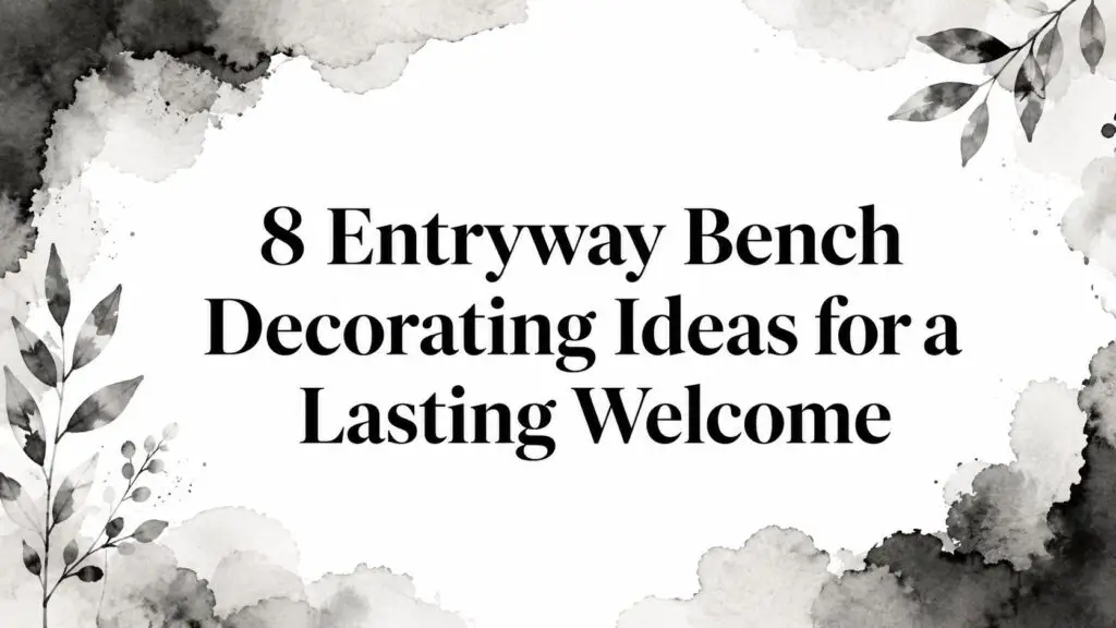 Graphic title for 8 Entryway Bench Decorating Ideas article.