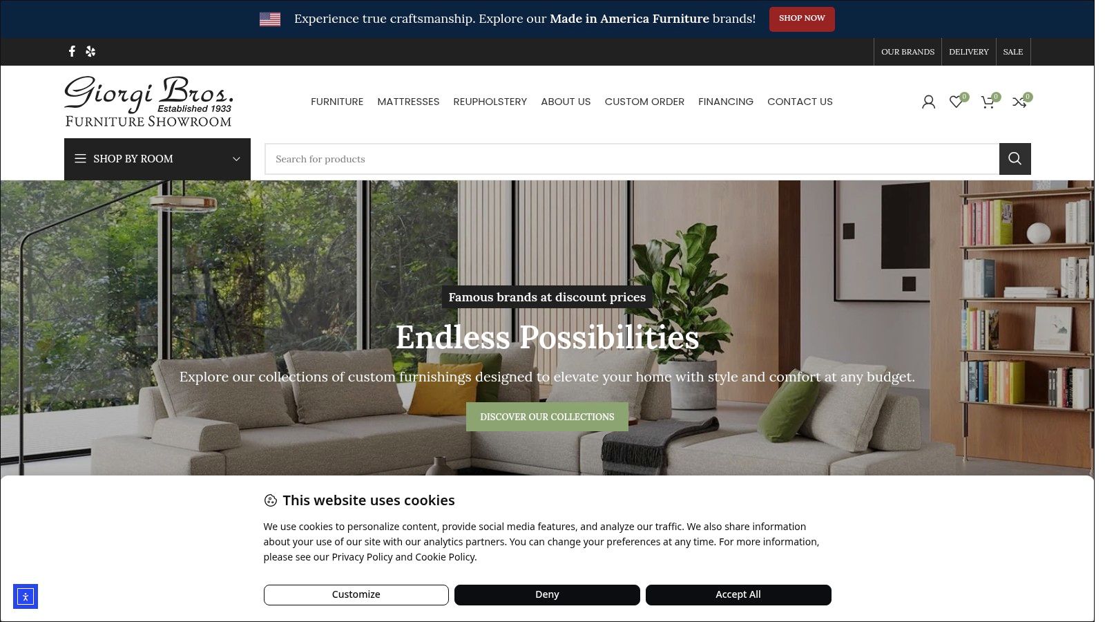 Screenshot from https://www.giorgibros.com/brands/simply-amish-furniture/